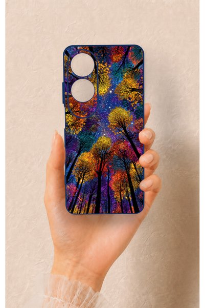 Vip Case Oppo A60 Compatible Colorful Sky Pattern Silicone Case