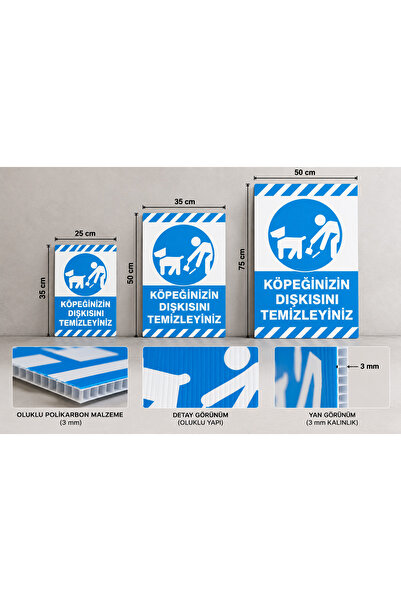 Köpeğinizin Dışkısını Temizleyiniz Levhası 25x35 cm (3 mm Polikarbon)