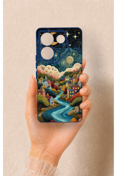 Vip Case Tecno Caman 20 Pro 5g Compatible Night Tale Patterned Silicone Case