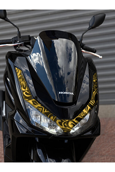 Banxtre Honda PCX Deluxe için Yaprak Desenli Dövme Far Filmi Far Tasarım Stic...