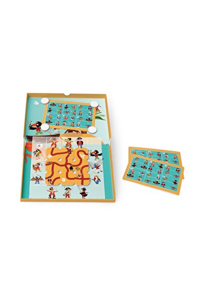 Scratch EduLogic Pirate Maze, Magnetic Logic Game with 20 Challenge Cards