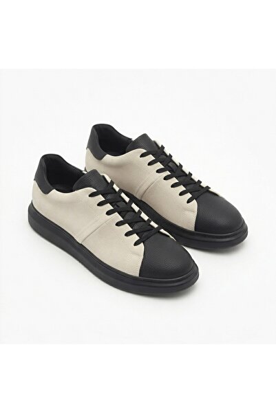 Zerenyus Zrj151S High Quality Lace-Up Men's Casual Sneaker - Black Beige Suede