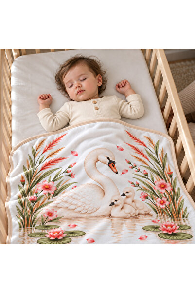 FYB Panel Patterned Baby Blanket Double Layer Interlock 100% Cotton 85X85 cm