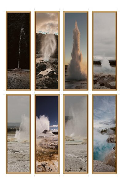OEM Set 8 Semne de Carte cu Tema Gheizerul Amurgului, Design Elegant, Carton ...