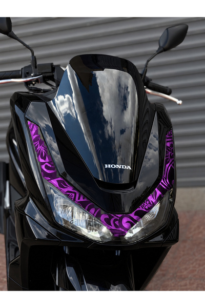 Banxtre Honda PCX Deluxe için Yaprak Desenli Dövme Far Filmi Far Tasarım Stic...