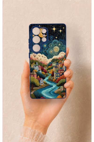 Vip Case Samsung S25 Ultra Compatible Night Tale Patterned Silicone Case