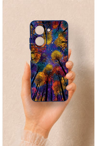Vip Case Redmi A5 Compatible Colorful Sky Pattern Silicone Case