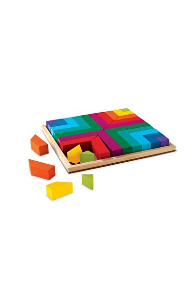 Generic Brand Pattern Play, Wooden Block Pattern Puzzle with 40 Blocks and 40...