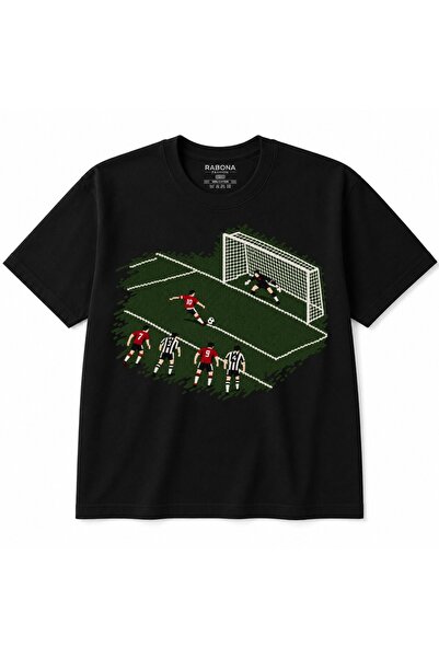 Rabona Fashion Μπλουζάκι με Γραφικό Αγώνα Ποδοσφαίρου: Τελική Λήψη με Ποινικό...