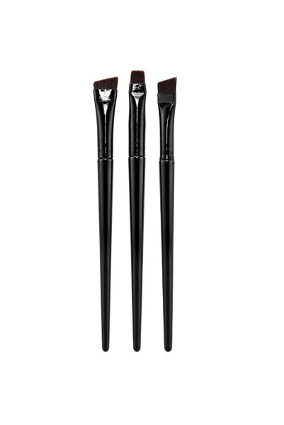 Forface 3’lü Göz Makyaj Fırça Seti – Açılı, Düz ve Eyeliner Fırçası – Hassas ...