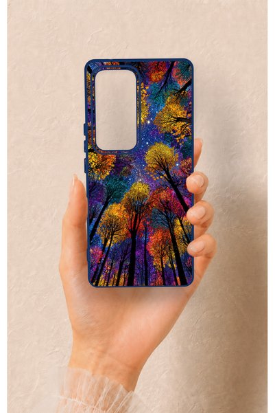 Vip Case Vivo V30 Compatible Colorful Sky Pattern Silicone Case