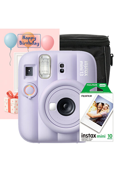 Fujifilm instax mini 13 Подаръчен комплект с филм, калъф и картичка за рожден...