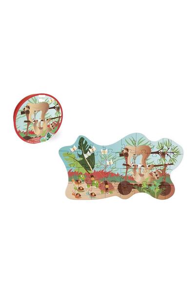 Scratch Contour Puzzle Sloth, 35-Piece Shaped Cardboard Jigsaw for Kids