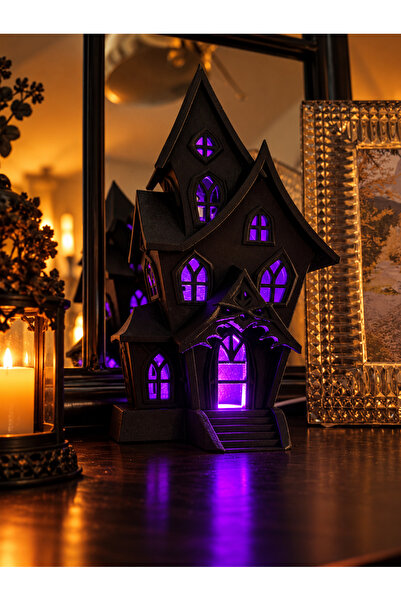 Gotik Perili Ev Dekorasyonu – Cadılar Bayramı Dekoratif Ev Biblosu – Halloween Dekor