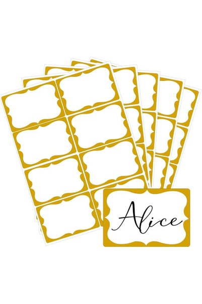 HaveLovely Gold Name Tags 200 Pcs, 2"x3" Self-Adhesive Name Badge Stickers wi...