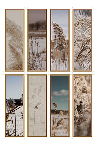 OEM Set 8 semne de carte cu tematica pampas si zapezi, carton premium, design...