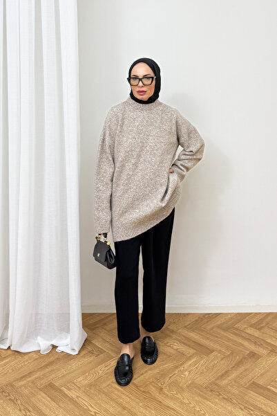 Melike Tatar Pulover de bază din tricotaj 80-8619