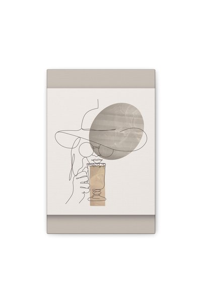 stickerino Tablou pe pânză cu artă liniară 14×23 cm