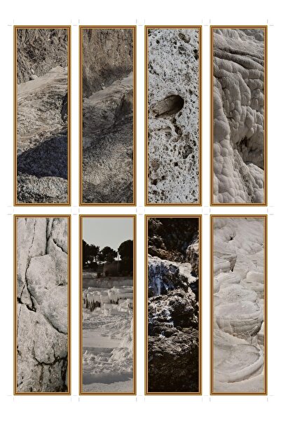 OEM Set of 8 bookmarks with a limestone ice theme, elegant design, durable ca...