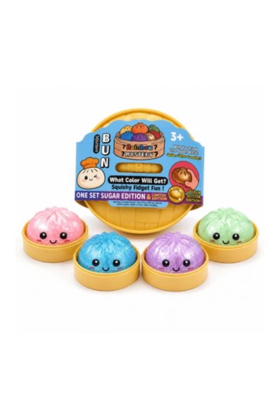 Generic Brand Squishy Bun Dumpling Fidget Toy, Sugar Edition – Small 3×7 cm , Mystery Color