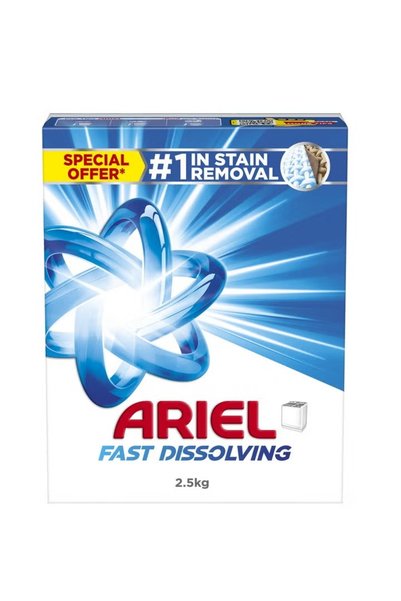 Ariel Fast Dissolving Laundry Detergent Powder, 2.5 KG