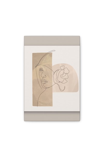 stickerino Tablou pe pânză cu artă liniară 14x23 cm