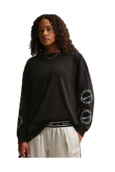 Nike Sportswear Kadın Uzun Kollu T-Shirt Oversized Long-Sleeve T-Shirt Kadın ...