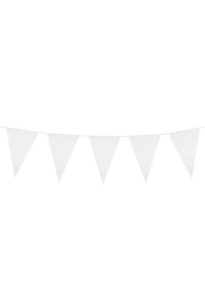 Generic Ciao 10-Meter Giant Triangle Banner – White Party Bunting Garland wit...