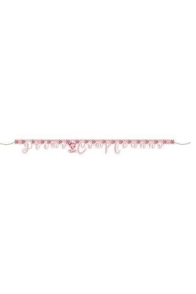 Generic Ciao Primo Compleanno Rosa Paper Garland 2.10 m – Pink 1st Birthday H...