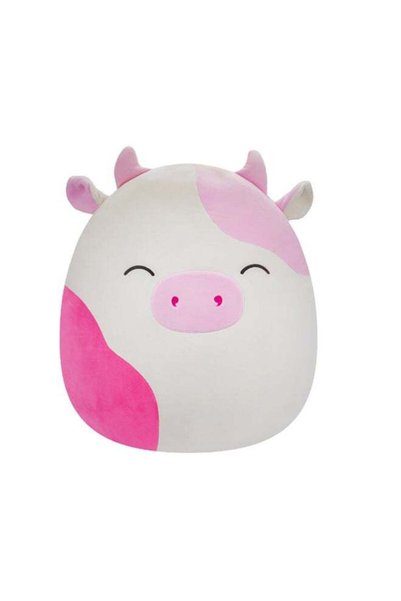 Generic 16 inch Large Plush Caedyn Pink Spotted Cow with Closed Eyes Official...