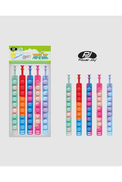 Generic P.Joy Fidget Toy Pop It Ring 5Pcs