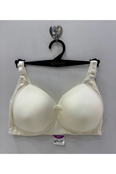 AYSEMIN Women's C Cup Lace Detailed Front Gathering Bra
