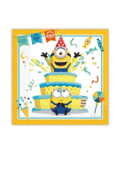 Generic Ciao FSC Paper Napkins Minions Rise of Gru 33x33 cm – Pack of 20 Eco-...