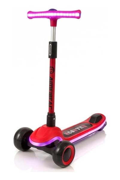Generic Kids 3-Wheel Kick Scooter with LED PU Wheels, 4-Level Adjustable Hand...