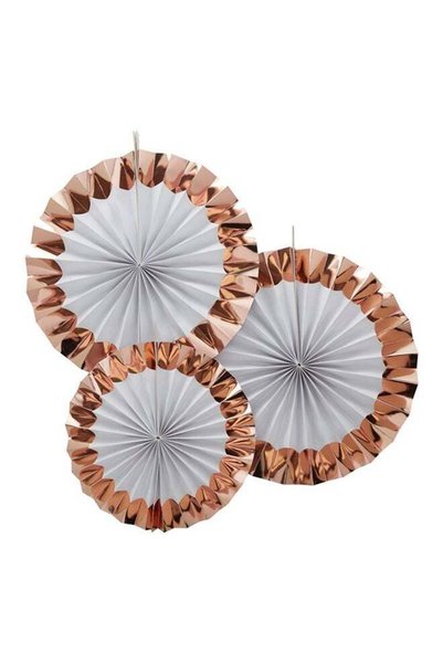 Generic 3-Piece Rose Fan Decoration Set 17 x 3cm