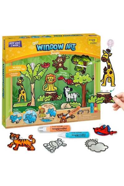 Generic Window Art Jungle|Glass Painting Kit|Sun Catcher|Art and Craft Kit|To...