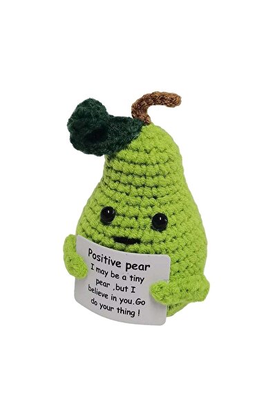 Generic Happy Threads Positive Pear Plush with Inspirational Message Card, Ha...