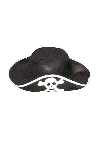 Generic Ciao Pirate Felt Hat – Classic Black Corsair Costume Hat with Skull &...