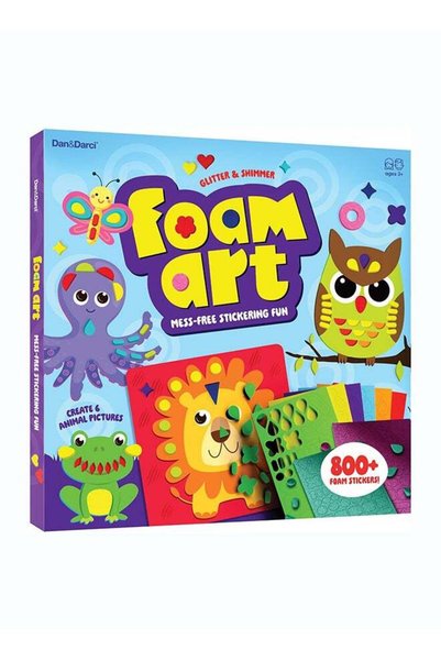 Generic Foam Sticker Art Craft Kit for Kids - Animal Themed Boards & 800+ Foa...
