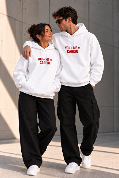 Jooy Sevgili Kombini You Me Cardio 2'li Kapüşonlu Hoodie Sweatshirt