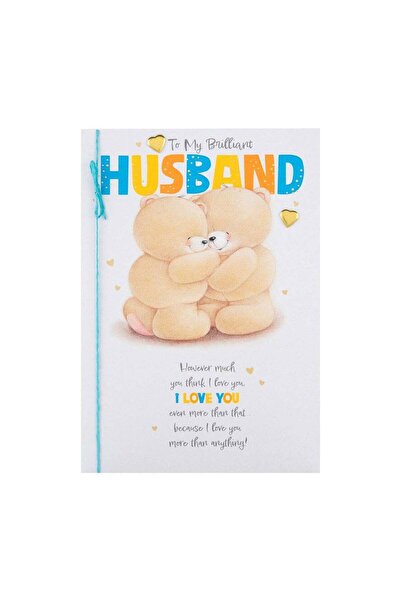 Generic Hallmark Forever Friends Bears Hugs To My Brilliant Husband Birthday ...