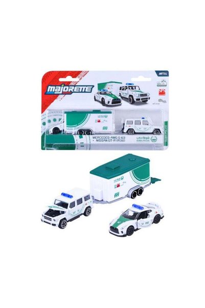 Generic Majorette Dubai Police Racing Deluxe Trailer – Super Car's (1:64 Scal...