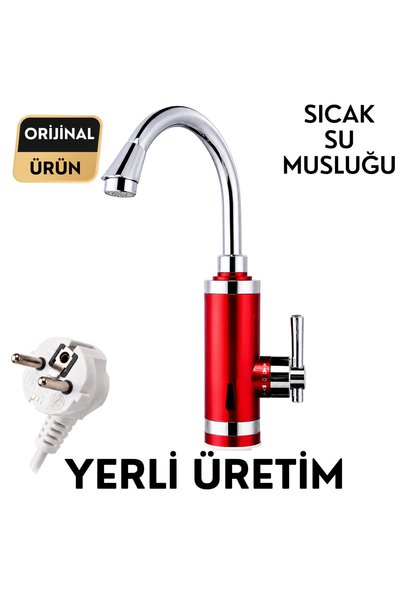 Sıcak Musluk Elektrikli Ani Su Isıtıcı ASG-4K Kırmızı