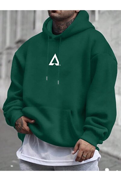 Vordevia Design Printed Cotton 3 Thread Threaded Oversize Sweatshirt