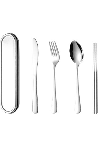 Yelajoy Travel Cutlery Set - Stainless Steel Reusable Utensils with Metal Cas...