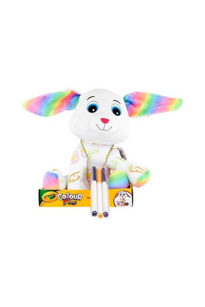 Generic Crayola - Colour Me Plush Paintable Stuffed Toy with 3 Felt Tip Pens ...