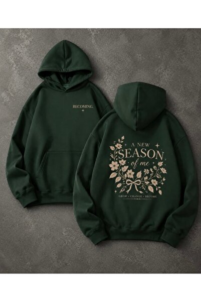 Vordevia Season Printed Cotton 3 Thread Threaded Oversize Sweatshirt
