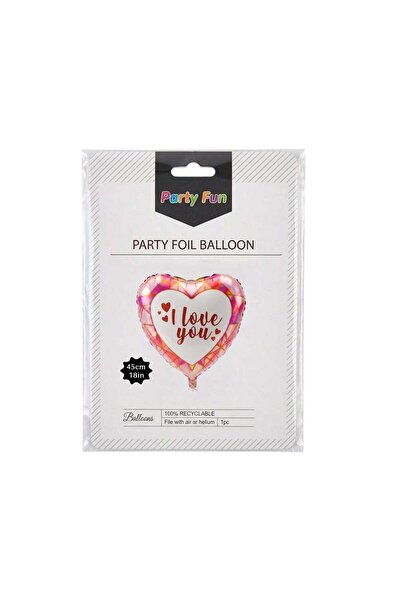 Generic Foil Balloon Heart {I LOVE YOU}