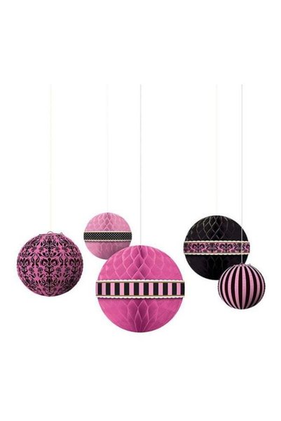 Generic 5-Piece A Day In Paris Hanging Decoration Set Party Supplies