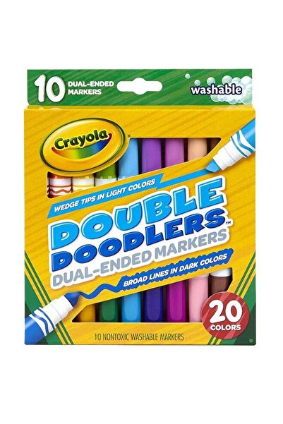 Generic 10-Piece Washable Double Doodlers Dual Ended Markers